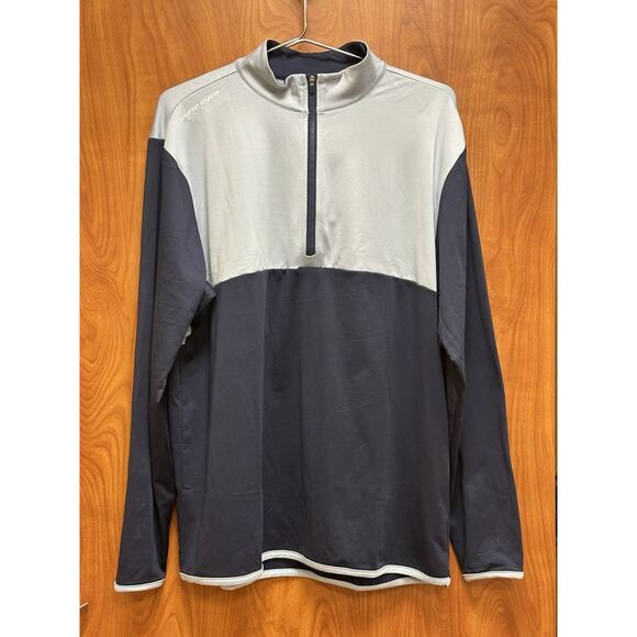 Snake Eyes Mens 1/2 Zip Long Sleeve Pullover Shirt Polyester Blue NWT Large - Picture 6 of 6